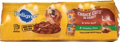 Pedigree Choice Cuts Wet Dog Food, Beef & Country Stew, 13.2 oz, 12 Count