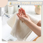 Boho Hand Towels Set of 4 Turkish Cotton 14 x 30 Inch Decorative Absorbent Face Head Towel for Bathroom Kitchen Decor Farmhouse Spa Gym Guest Gift(Beige)