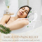 Luxury Bath Pillow for Tub - Thick and Comfortable Bathtub Pillow Support for Head and Neck and Back - Washable Quick-Drying Bath Pillows - Bath Cushion for Home Spa - Fits Any Bathtub - Light Gray