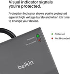 Belkin 12-Outlet Surge Protector Power Strip w/ 12 AC Outlets & 8ft Flat Plug, UL-listed Heavy-Duty Extension Cord for Home, Office, Travel, Computer, Laptop, Charger - 3,940 Joules of Protection