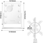 Vanity Mirror with Lights, Makeup Mirror with Lights,3 Color Lighting Modes Detachable 10X Magnification Mirror Touch Control,360°Rotation, White.