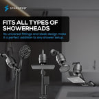 SparkPod 23 Stage Shower Head Filter for Dry Hair and Skin - High Output Universal Shower Filters to Remove Toxic Chemicals, Chlorine & Heavy Metals (Midnight Black Matte)