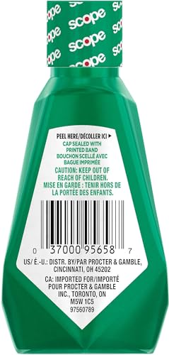 PROCTER & GAMBLE Crest + Scope Rinse, Classic Mint, 36 Ml Bottle, 180/carton
