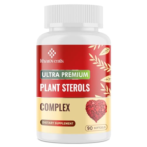 Cholesterol Supplements with Plant Sterols, Niacin, Red Yeast Rice, Bergamot, Omega-3 & Garlic - Advenced Absorption Formula - 180 Softgels