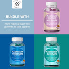 Magnesium Glycinate Gummies 400mg, w/Inositol 500mg for Women, Mineral & VIT B8 for Sleep, Stress & Muscle Relief, Metabolism Health, Sugar Free, No Melatonin, Gluten Free, Non GMO, Vegan, Pectin, 60