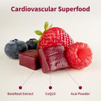Snap Supplements Heart Beets Beet Root Soft Chews, Cardiovascular Support Supplement for Men & Women, CoQ10 & Acai, Energy & Circulation Support, Sugar Free, Mixed Berry, 60 Soft Chews