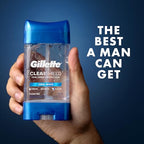 Gillette Antiperspirant and Deodorant for Men, 72hr Sweat & Odor Protection, Long Lasting Freshness, Anti-White Mark Technology, Clear Gel, Cool Wave Scent, 3.8 oz (Pack of 3)
