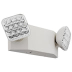 Lithonia Lighting Basics LED Emergency Light, Dual Adjustable Heads, Wall Mount, Damp Rated, 90-Min Backup, 120/277V, White, 2-Pack (EU2C CP2), Deal for stairways, hallways, and Egress Paths