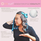 Octocurl Satin Hair Curlers - Heatless Curls Overnight - Headband Curlers for Extra Long Hair (Satin - Black)