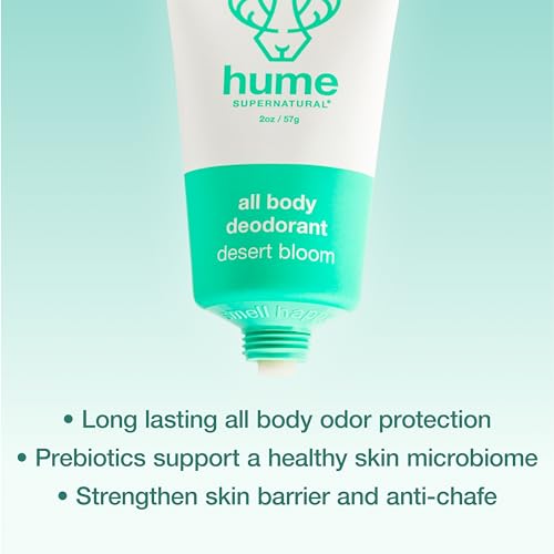 Hume Supernatural Invisible Whole Body Deodorant Balm - Full Body Protection - Aluminum Free, No Baking Soda - Anti-Chafing Odor Control - Clinically Tested on Sensitive Skin (Desert Bloom, 1-Pack)