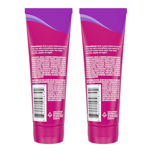 Lume Whole Body Deodorant Plus Sweat Control - Smooth Cream Tube - 72 Hour Odor And Sweat Control - Baking Soda Free, Skin Loving - 3.0 ounce (Pack of 2) (Lavender Sage)
