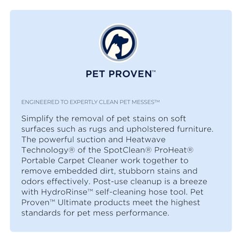 Bissell SpotClean ProHeat Portable Spot and Stain Carpet Cleaner, 2694, Blue