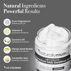 Magnesium Bedtime Lotion for Kids & Babies [NATURAL & SAFE] - Topical Kids Magnesium Cream Lotion for Sleep - Safe for Babies (6M+) - Support for Sleep, Bone & Overall Kids Health