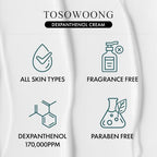 Dexpanthenol Cream, 170,000ppm B5 Panthenol, Madecassoside, Centella Asiatica for Skin Barrier Repair, Facial Moisturizer, Soothing, Hydrating, Korean Skincare, 60ml, 2.02 fl. oz.