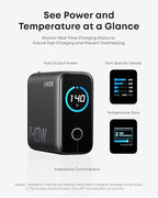 Anker Laptop Charger, 140W MAX USB C Charger, 4-Port Multi-Device Fast Charging, Advanced GaN Power Adapter, Intuitive Touch Controls, for MacBook, iPhone 16 Series, Samsung Galaxy, Pixel, and More