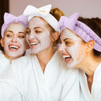 Semato Bachelorette Party Favor Set Bride Spa Headband Bride Headband and Bridesmaid Headband Skincare Headbands for Women Cute Bow Head Bands Party Supplies (1 bride+ 7 purple)