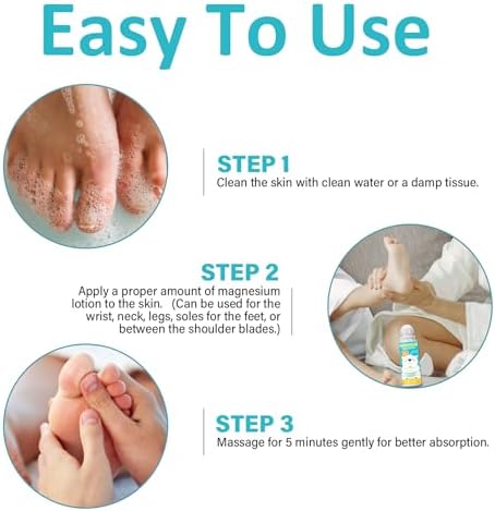 Magnesium Lotion for Kids, Effective Magnesium Lotion for Sleep, Gentle and Safe Formula, Help Your Child Relax and Calm at Bedtime, Roll-on Application, Easy to Use, 02A
