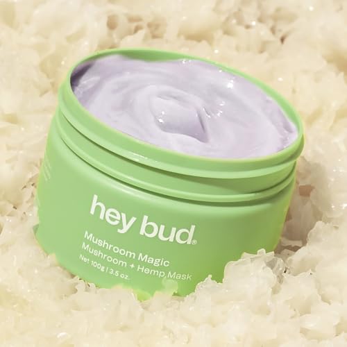 Hey Bud Skincare Mushroom Magic, Mushroom Mask, Deeply Nourishes and Hydrates Skin, Supports Water Retention and Reduces Impurities (3.5 oz)