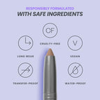 Wonderskin IYKYK Eyeshadow Stick - Longwear Eye Shadow Sticks, Budge-Proof and Waterproof Matte Eyeshadow Stick with Built-in Sharpener (Mink)