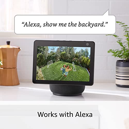 Like-New Ring Spotlight Cam Plus, Plug-In | Home or business security with HD video, Two-Way Talk, Color Night Vision, and Security Siren (2022 release) -Black