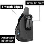 kydex IWB Holster for Taurus G2C G3C Toro with Olight PL-Mini 2 Valkyrie 600 Lumens Tactical Flashlight Red Dot Optics RMR Cut PT111 PT140 Concealed Carry