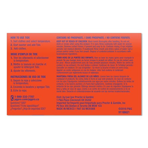 Tide Vending-Design Powder Laundry Detergent, 1.5 oz., 156/Carton (49340)