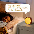 Brown Noise Sound Machine White Noise Machine with 12 Color Night Lights 30 Soothing Sounds Auto-Off Timer Calming Sleep Machine with Memory Function for Baby Kids Adult for Office Privacy