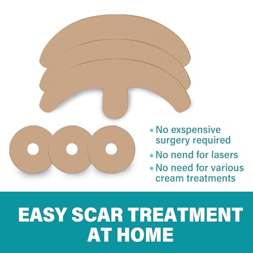 Silicone Scar Tape, 8 Pcs Medical Grade Breast Silicone Scar Sheets, Reusable Scar Tape for Surgical Scars