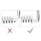 Volume Lash Extensions 10D 0.07 Fan Lash Extensions C Curl 12mm Premade Fans Eyelash Extensions Volume Lashes Pointed Base Middle Stem (10D-0.07-C, 12mm)