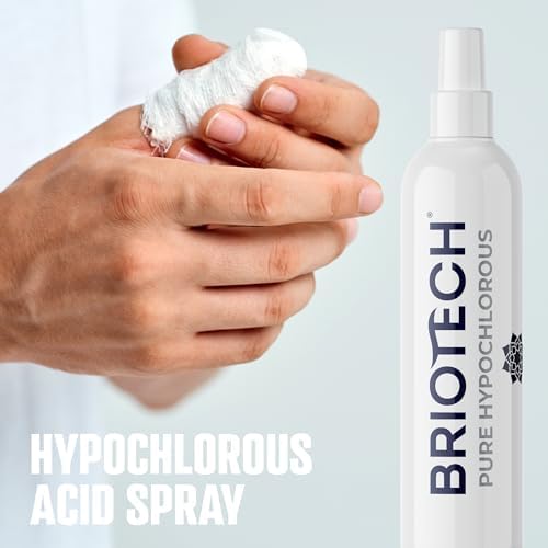 BRIOTECH Pure Hypochlorous Acid Spray and Cleanser, Original Premium HOCl Topical Solution, Multi-Purpose Cleaner, Family Approved & Pet Friendly, 4 fl oz