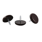 Furniture Glides Sliders-Furnigear PTFE (Teflon) Chair Leg Movers Sliders for Carpet Surface - Move Your Furniture Easy & Safely - Best Floor Protector (7/8" Nail, Brown-24 Pack, not for Wood Floors)