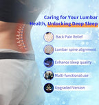Futon Mattresses Lumbar Support Pillow for Bed Relief Back Pain: Lower Back Pillow for Sleeping - Memory Foam Waist Pillow - Bolster Pillow for Side, Back&Stomach Sleepers - Bed Rest Pillow