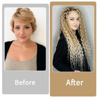 Boho Dreadlocks extension Synthetic Double Ends Dreadlocks with Curly Ended, 20 inches 5 Strands Fish-Bone Braids, Handmade Soft DE Dread Locks (DE 27/613, 24inch)