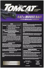 Tomcat Advanced Brand Rat & Mouse Bait with Refillable Station, Indoor and Outdoor Use, 1 Station and 12 Poison Block Refills