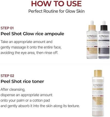 Peel Shot glowe Rice Toner 200ml hydrated Skin Cleansing Skin