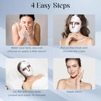 Led Face Mask Light Therapy, 7-1 Colors LED Facial Skin Care Mask, Red Light Therapy Mask for Face, Gold