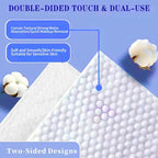 Disposable Face Towel 600 Count, Soft Cotton Clean Skin Face Towels, Dry Wipes Cotton Facial Towels Wash Cloths Tissue Thickened, Face Towelettes Disposable for Makeup Remover, Cleansing and Skincare