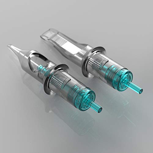 STIGMA Aquamarine Knight Tattoo Cartridges #12(5RL) 20Pcs Standard Disposable Tattoo Needle Cartridges with Membrane Round Liner EN02B-20-1205RL