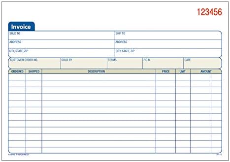 Adams Invoice Book, 2-Part, Carbonless, 5-9/16 x 8-7/16 Inches, 50 Sets per Book (DC5840) & Money and Rent Receipt Book, 2-Part, Carbonless, 2.75 x 7.19 Inch, 50 Sets, White and Canary (DC2701)