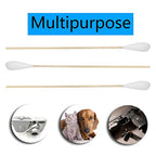 6 Inch Long Cotton Swabs (Large Size) 100pcs for Pets, Gun Cleaning or Makeup