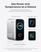 Anker Laptop Charger, 140W MAX USB C Charger, 4-Port Multi-Device Fast Charging, Advanced GaN Power Adapter, Intuitive Touch Controls, for MacBook, iPhone 16 Series, Samsung Galaxy, Pixel, and More