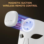 Red Light Therapy for Face, 7+1 Color Infrared Light 850nm Portable Wireless Led Face Mask Light Therapy with Timing Function and Rechargeable for Facial Led Mask Skincare at Home and Travel