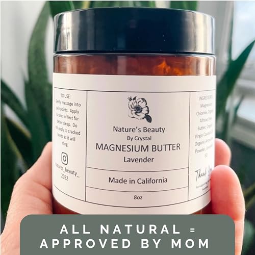 8oz ORGANIC LAVENDER MAGNESIUM LOTION | Handmade | All Natural | Vegan | Cruelty-Free | U.S. Made 8oz