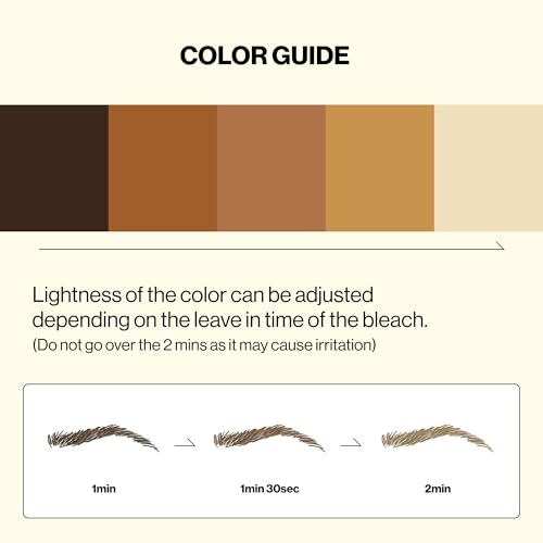 ENTROPY Makeup Brow Bleach Kit, Gentle & Effective Eyebrow Lightening for All Brow Types, Quick 5-Minute Application, DIY Salon-Quality Results at Home, 6 Applications