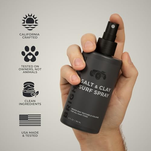 Salt & Clay Surf Spray - Hair Texturizing & Volumizing Spray - Salt & Clay, Silica, Witch Hazel, & Green Tea Blend - Beach Style Hair - For All Hair Types - Natural Ingredients (6oz)