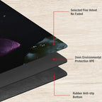 for MTG Playmat TCG Board Game Mat Plus 50 Pcs Card Sleeves, 24 x 14 Table Mats Dark Purple Lotus Game Mousepad with Soft Surface Non-Slip Base for MTG Trading Card Game Playmats