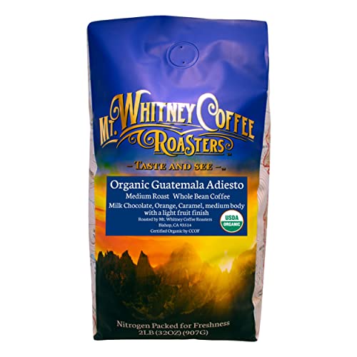 Mt. Whitney Guatemala Adiesto Cooperative Organic, Low Acid - Whole Bean Coffee (Whole, 2 lb)