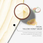 Whipped Beef Tallow and Honey Balm,Beef Tallow Moisturizer,Tallow and Honey Balm for Face,All-Natural Moisturizer Hydrates and Nourishes the Skin