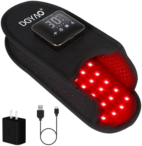 Cordless Red Light Therapy for Foot Pain Relief 4000mAh Battery Portable Wireless Near Infrared Light Therapy Slippers Feet Devices Wearable Wrap for Feet Muscle Relax Treatment Pad