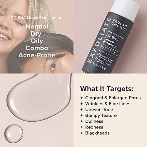 Paula's Choice 2% BHA Liquid Exfoliant & SKIN BALANCING Toner, Minimizes Clogged, Enlarged Pores with Salicylic Acid & Niacinamide, for Combination & Oily Skin, Fragrance-Free & Paraben-Free, Set of 2